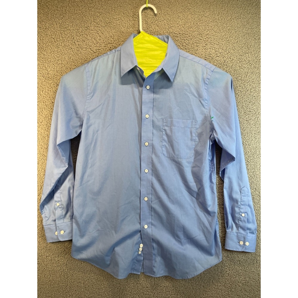 Croft & Barrow Mens Broadcloth Oxford Shirt Blue ‎ 16 34/35